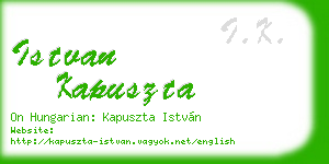 istvan kapuszta business card